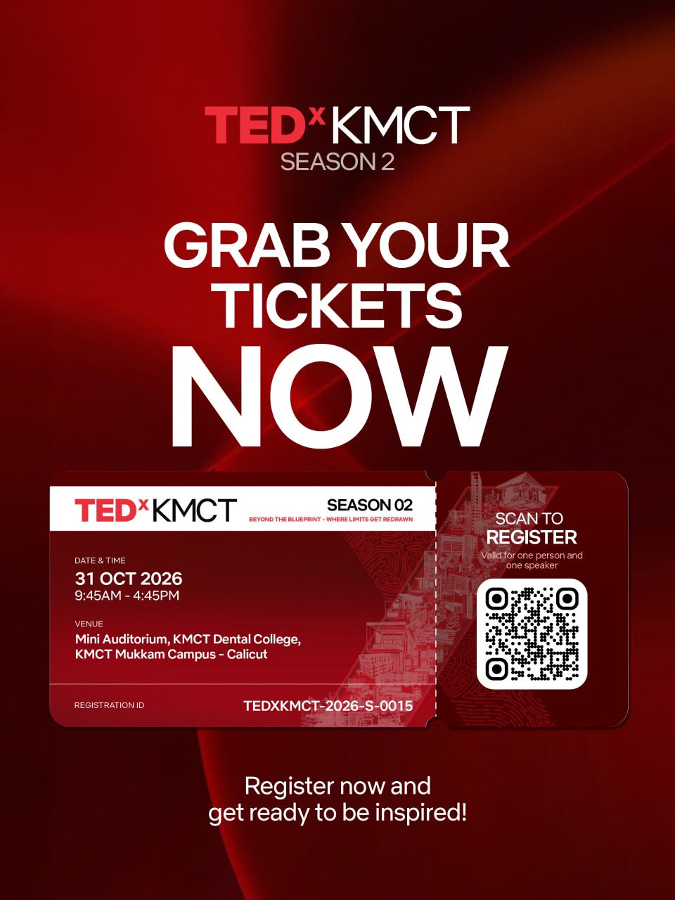 TEDX REGISTER NOW
